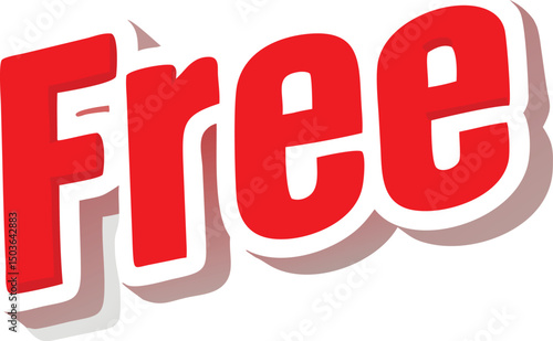 Bold "Free" Text – Eye-Catching Promotional Graphic