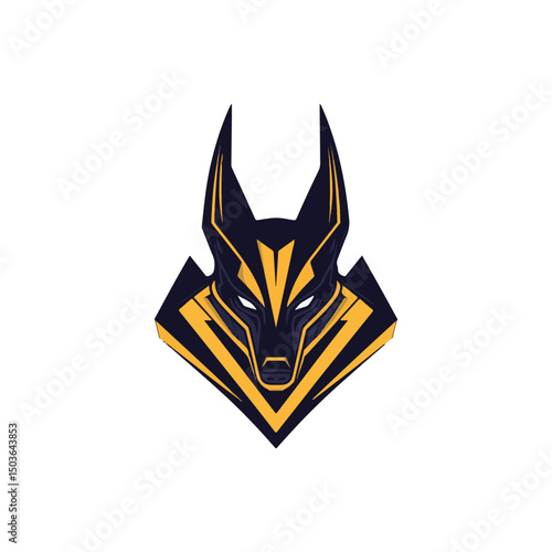 Egyptian Anubis Mecha Logo Vector