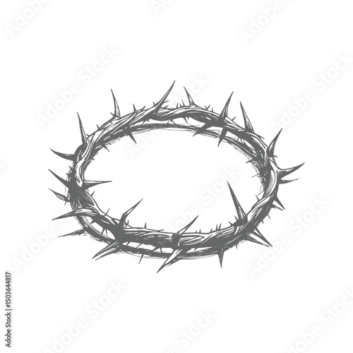 crown of thorns on white