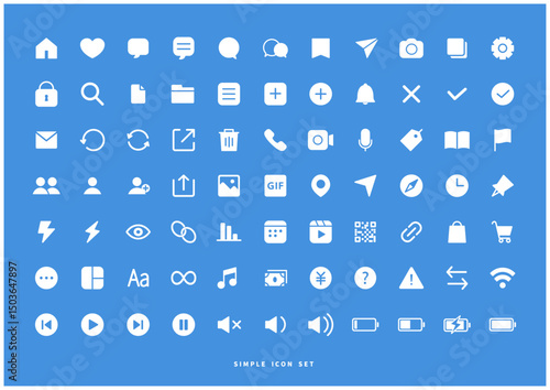 アイコンセット 白 SNS
