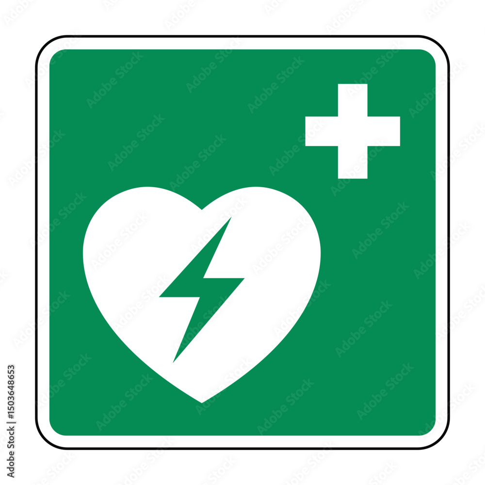 Obraz premium Automated External Heart Defibrillator – Portable Life-Saving Device for Cardiac Emergencies – High Quality Vectorial Image