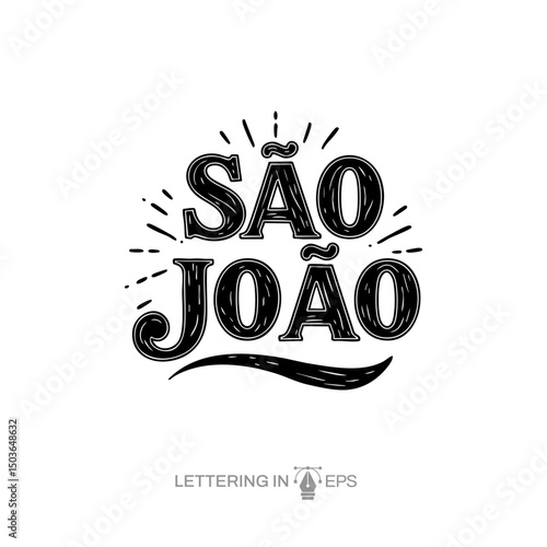 Lettering São João para Composição