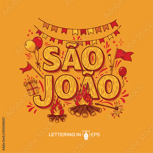 Lettering São João para Composição