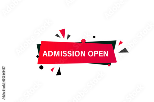 admission open, text web template. web button, application Design, Element, learn, stay, template, accept cookies design, level, sign, speech, bubble  banner, white background. 
