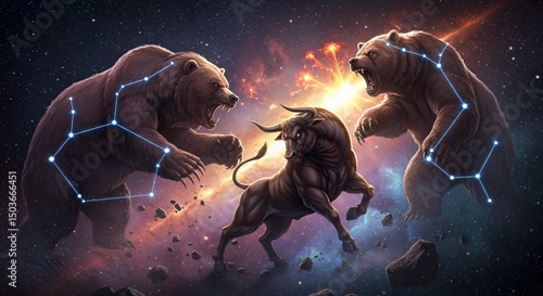 Cosmic Ursa Major and Taurus Clash: A Celestial Brawl