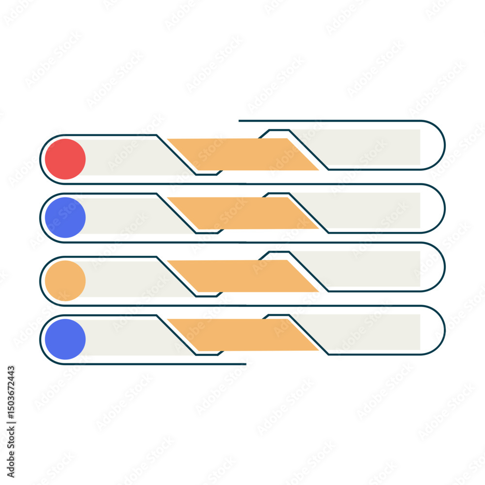 Fototapeta premium Infographic Point Element