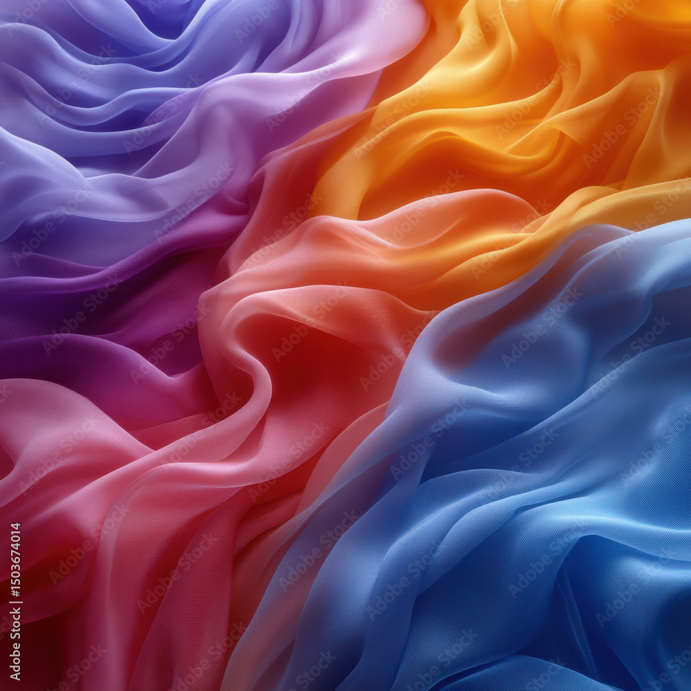 Obraz premium Colorful silk fabric background.