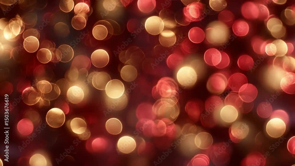 Soft Glowing Bokeh Effect in Red and Gold Tones for Festive Backgrounds or Creative Designs Soft Glowing Bokeh Effect in Red and Gold Tones for Festive Backgrounds or Creative Designs