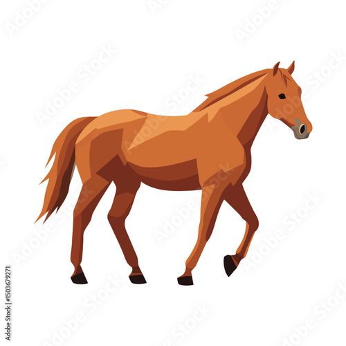 Chestnut Horse Icon against white background
