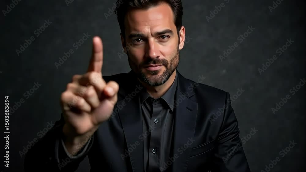 Confident businessman points finger assertive gesture successful entrepreneur portrait leadership professional Confident businessman points finger assertive gesture successful entrepreneur portrait leadership professional