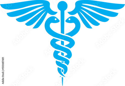 Medical caduceus vector design.