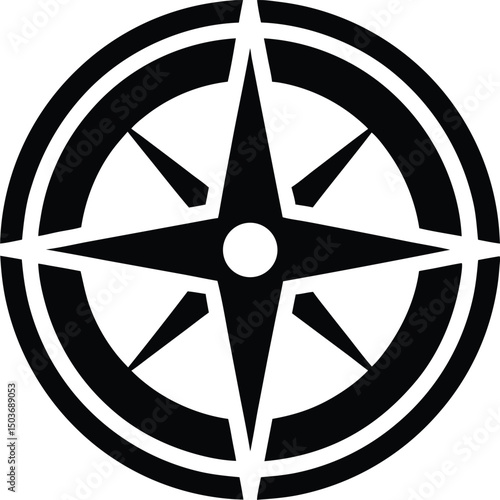 compass pointer icon vector illustration