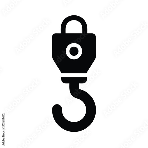 crane hook icon vector illustration