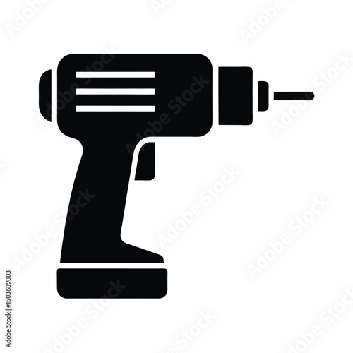 electric drill icon vector illustration