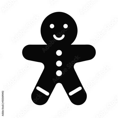 gingerbread man icon vector illustration