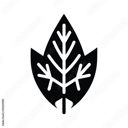 ice encrusted leaf icon vector illustration