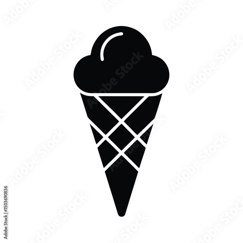 ice cream cone icon vector illustration
