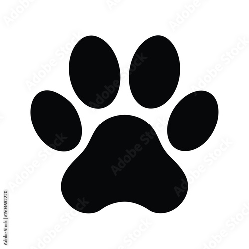 paw print icon vector illustration