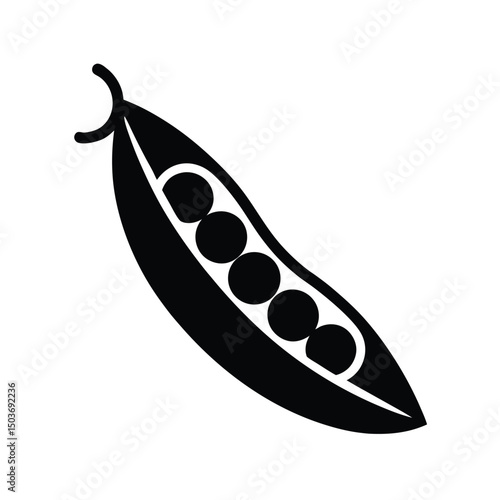 peas pod icon vector illustration