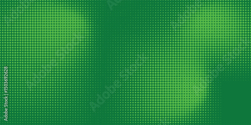 green halftone pattern. Retro comic gradient background. Bright orange pixelated dotted texture overlay. Cartoon pop art faded gradient pattern