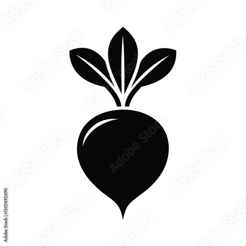 radish icon vector illustration