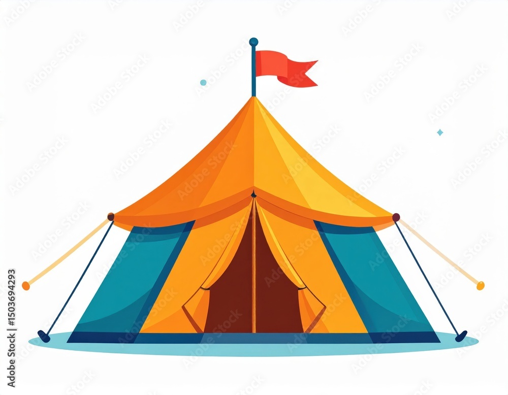 Cartoon Camping Tent Illustration Cartoon Camping Tent Illustration
