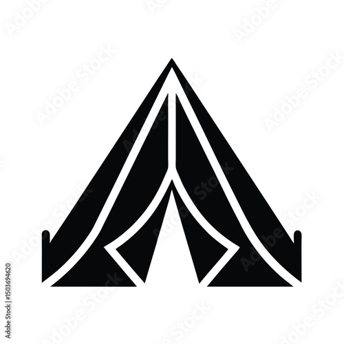 tent camp icon vector illustration