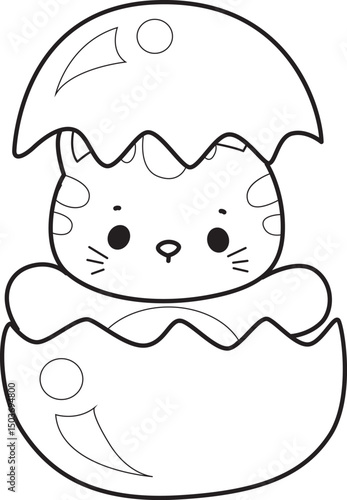 Wallpaper Mural Outline of a bunch of cute cat with various activities.
Lineart of Kawaii animal kitty for scrapbook and sticker. Torontodigital.ca