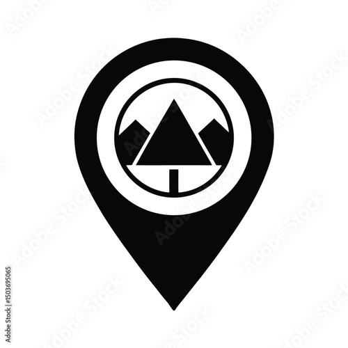 travel pin icon vector illustration