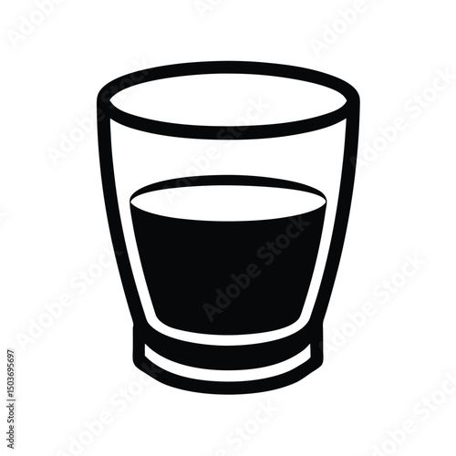 whiskey glass icon vector illustration