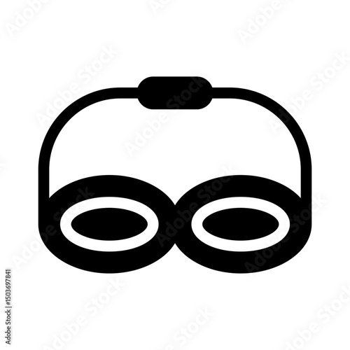 swim goggles glyph icon
