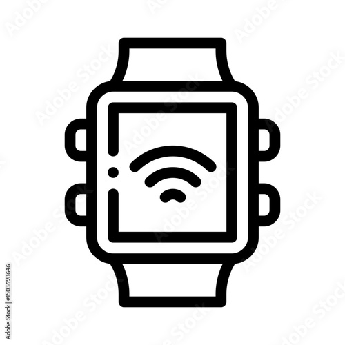 wearable tech line icon
