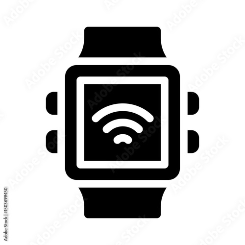 wearable tech glyph icon