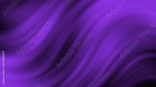 Smooth purple waves flowing across a soft, abstract background with dynamic curves, Abstract texture Gradient motion Background animation.