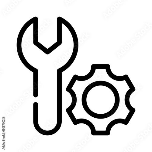 mechanical engineering line icon