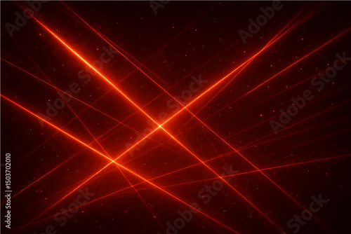 Abstract red light lines background with sparks.