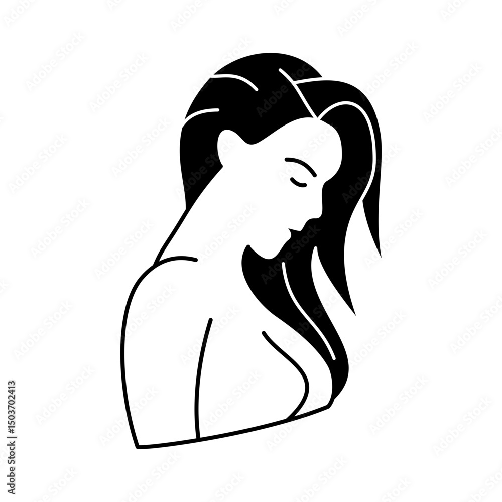 Woman Icon Glyph Woman Icon Glyph