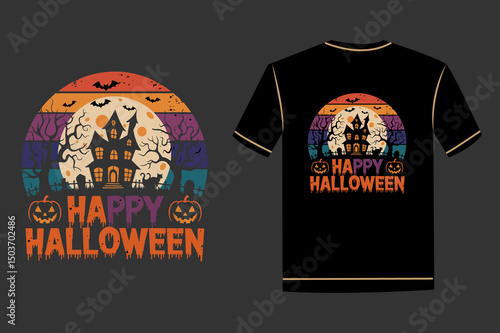 Halloween t shirt design concept