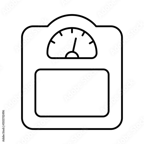 Weight Machine Line Icon. Fitness, Health, Healthy Lifestyle, Wellbeing, Exercise, Health Care, Sport, Workout Editable Stroke Vector Illustration