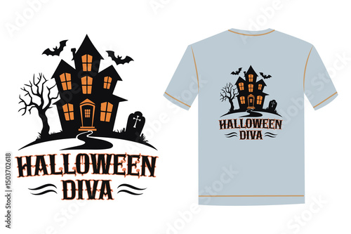 Halloween t shirt design concept