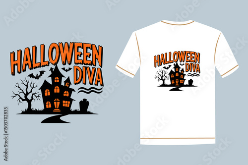 Halloween t shirt design concept