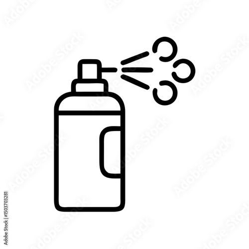 Air freshener bottle icon with spray mechanism in minimalist design  