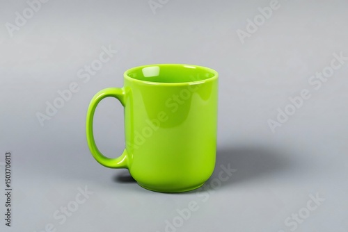 Green coffee mug mockup template cup, coffee, drink, mockup, empty, coffee cup, isolated, grey background