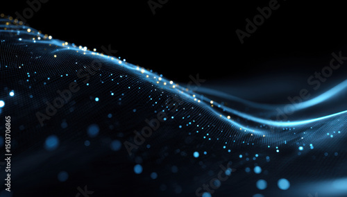 Abstract Digital Wave Technology Background