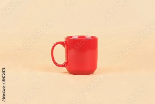 Red coffee mug mockup template cup, coffee, drink, mockup, empty, coffee cup, isolated, grey background