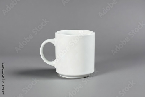 White coffee mug mockup template cup, coffee, drink, mockup, empty, coffee cup, isolated, grey background