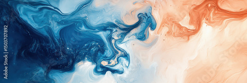 Abstract Fluid Art with Vibrant Colors