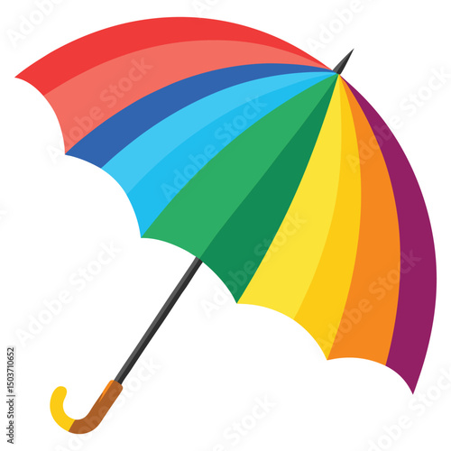 colorful umbrella vector illustration