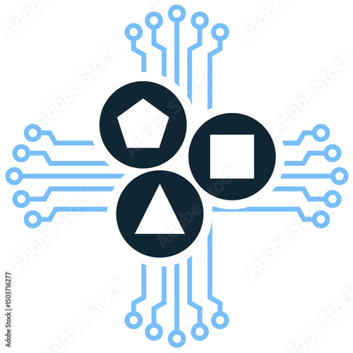 Digital token icon vector for virtual currency, blockchain assets, and smart contract systems. Ideal for crypto platforms, NFT visuals, and decentralized finance apps.