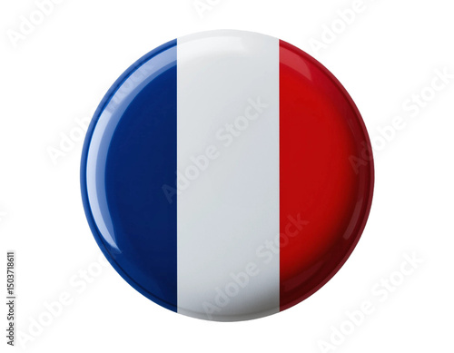 Free Download Round glossy icon with national flag of France on transparent backgrounds - GFXLoad